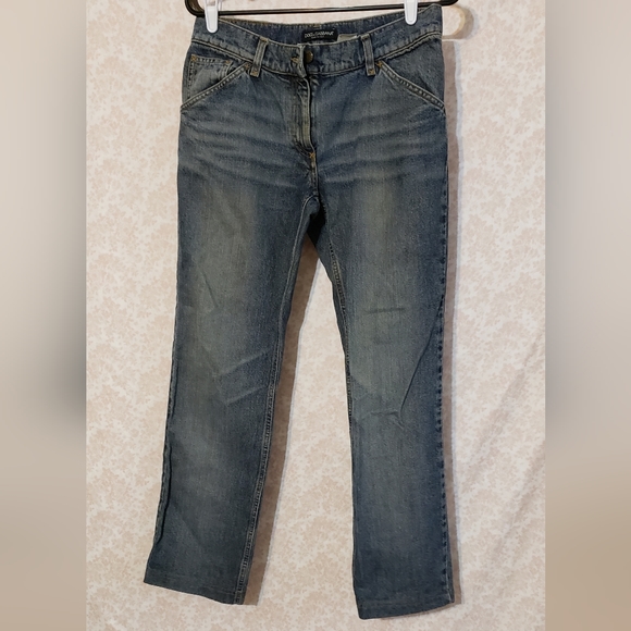 Dolce & Gabbana Mid-Rise Medium Blue Jeans Women Size 44 (Italian size)DP1J 9827 - Picture 2 of 12